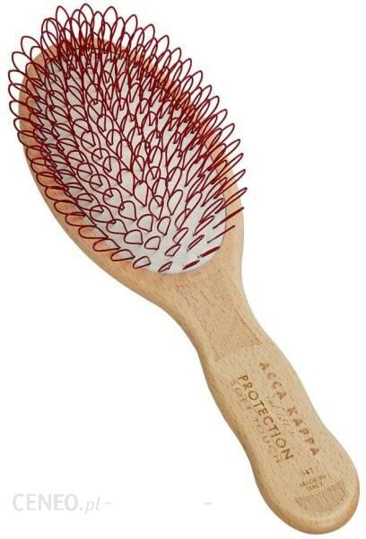 Acca Kappa Szczotka Pętelkowa Do Włosów I Skóry Głowy Protection Beech Wood Looped Nylon Oval Soft Brush