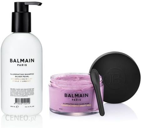 Balmain Illuminating Shampoo Mask Silver Pearl Zestaw Do Włosów Blond Srebrnych I Siwych.