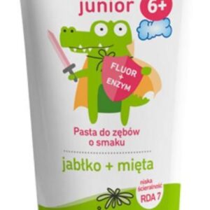 Biała Perła Junior 6+ Pasta Do Zębów Z Fluorem O Smaku Jabłka I Mięty 75Ml