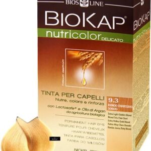 Biokap Nutricolor Delicato Farba Koloryzująca Do Włosów 9.3 Ardzo Jasny Złoty Blond 140ml