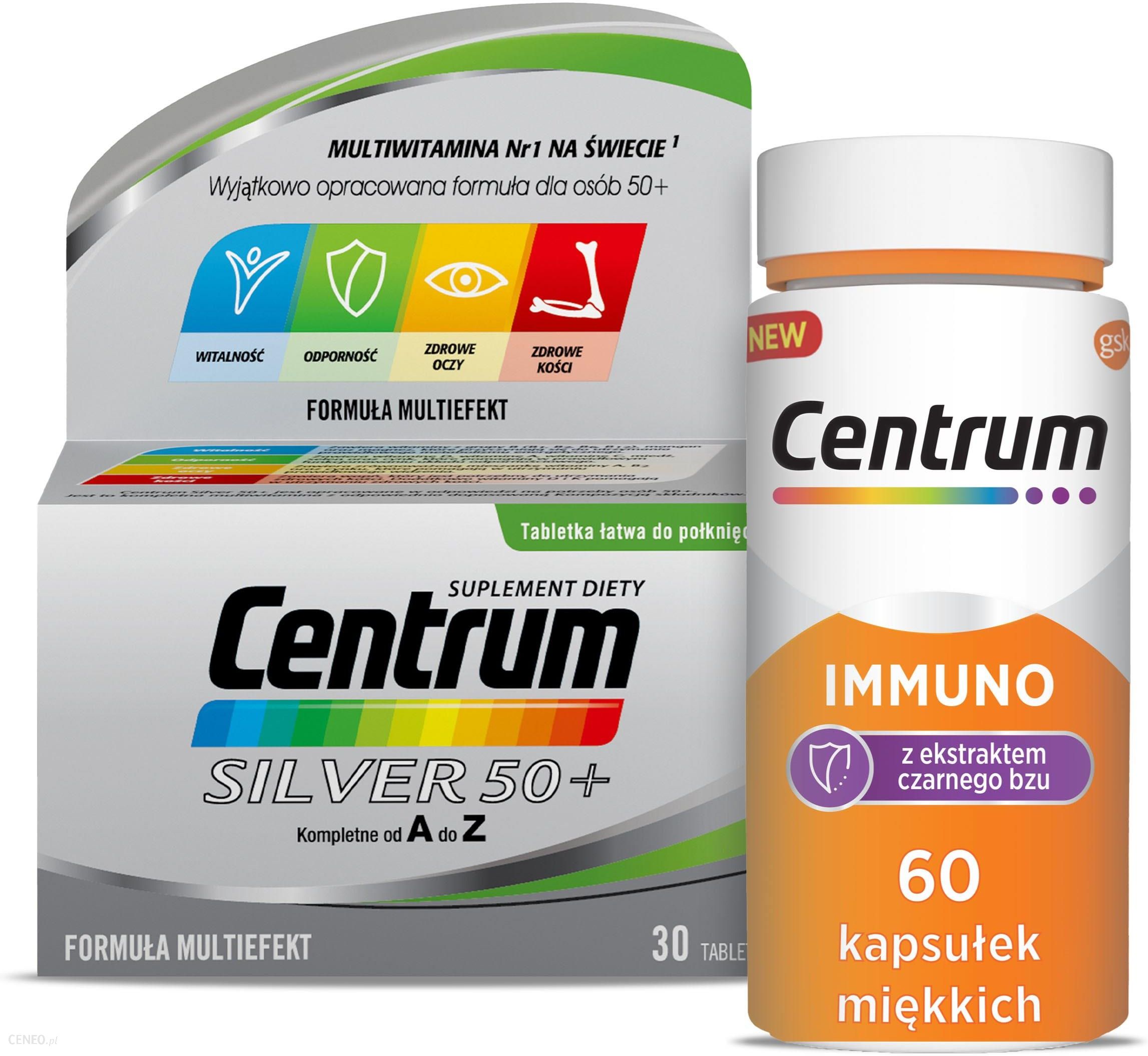 Centrum Immuno z ekstraktem z czarnego bzu 60 tabletek + Centrum Silver 50+ 30 tabletek