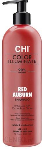 Chi Color Illuminate Shampoo Red Auburn Fioletowy Szampon Do Włosów Farbowanych Neutralizujący Żółte Tony 355 ml