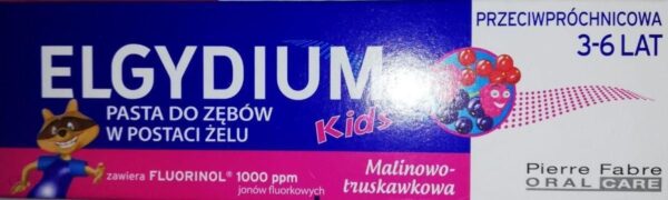 Elgydium Kids Pasta Do Zębów Malinowo-Truskawka 50Ml