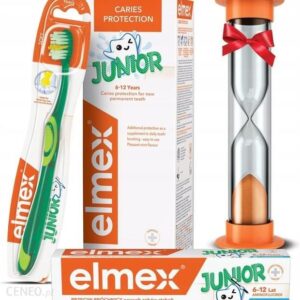 Elmex Szczoteczka Do Zębów 6-12lat Miękka 1Szt + Elmex Junior Pasta Do Zębów Dla Dzieci 6-12 Lat 75ml + Elmex Junior Płyn 400ml