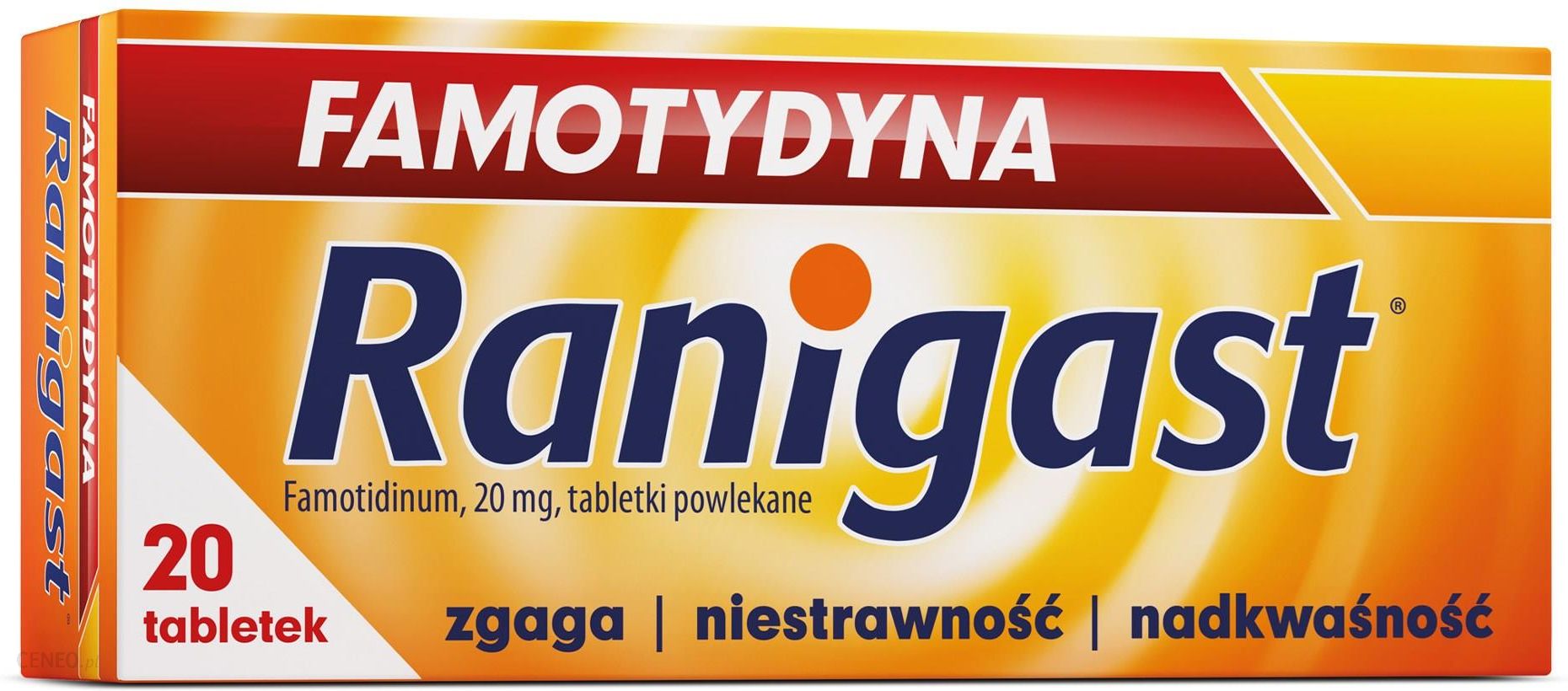 Famotydyna Ranigast 20 mg x 20 tabl.