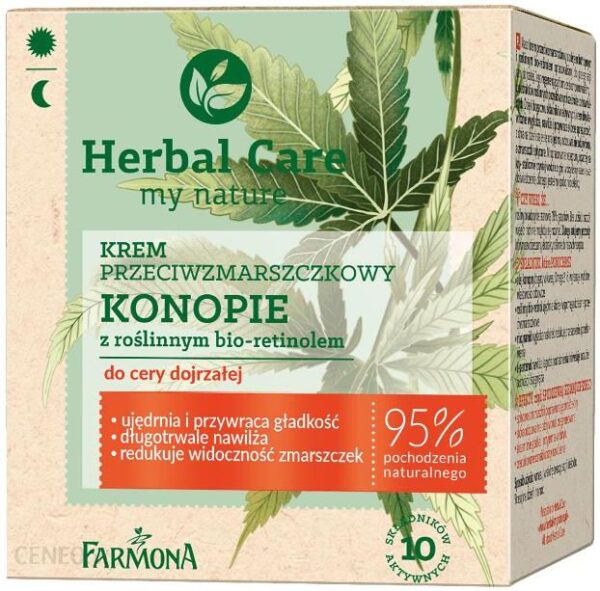 Farmona Herbal Care Konopie z Roślinnym bio-retinolem Krem Przeciwzmarszczkowy 50ml