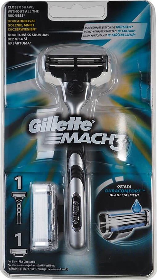 Gillette Mach3 Maszynka Do Golenia Dla Mężczyzn + 1 Ostrze Wymienne
