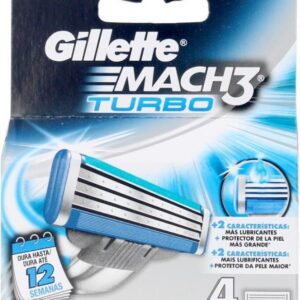 Gillette Mach3 Turbo Wkłady Do Maszynki 4 Sztuki