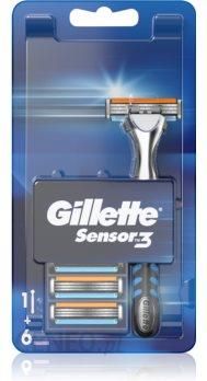 Gillette Sensor 3 Football maszynka do golenia + ostrza wymienne 6 szt.