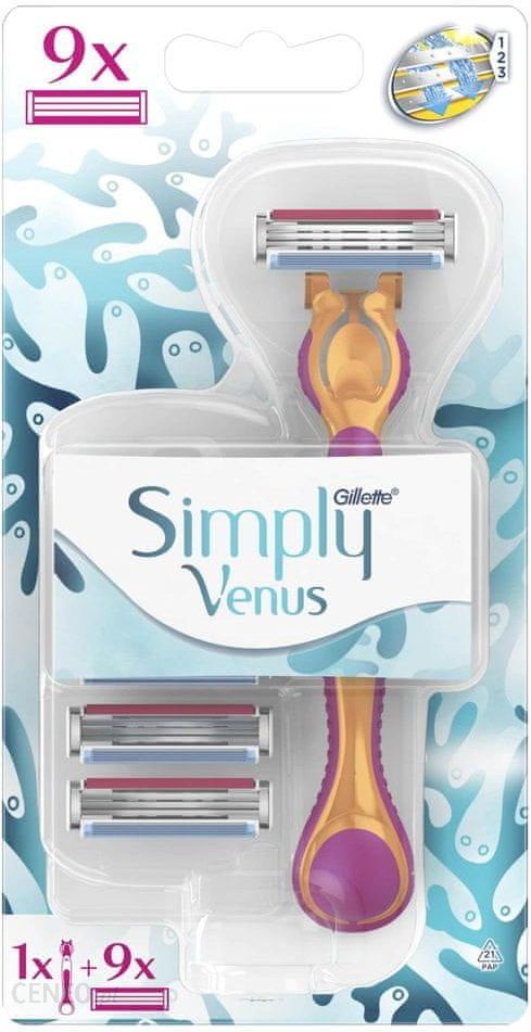 Gillette Simply Venus Uchwyt + 9 Nakładek