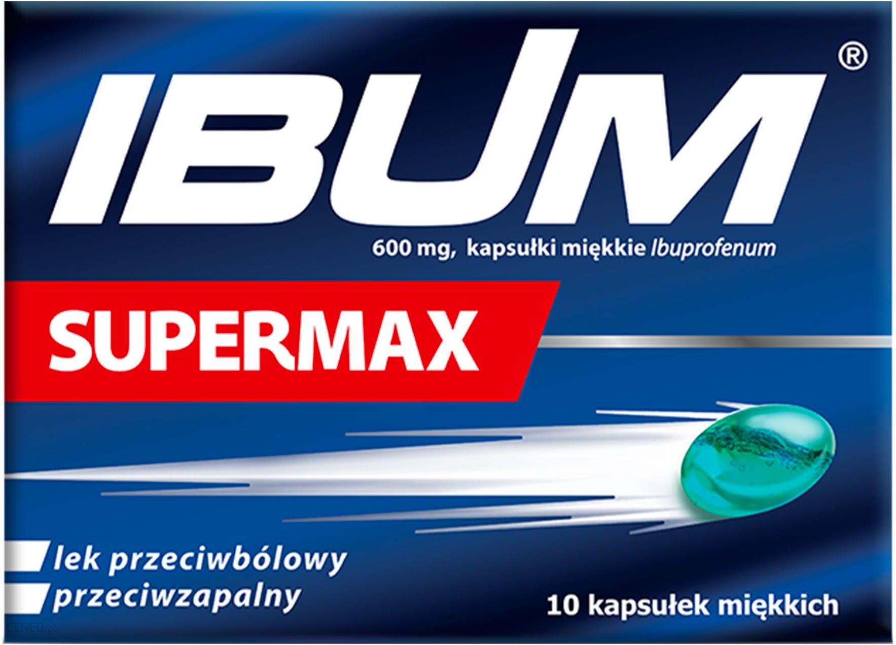 IBUM SUPERMAX 600mg 10 kapsułek miękkich