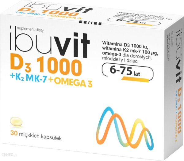 Ibuvit D3 1000 + K2 MK-7 Omega 3 30 kaps.