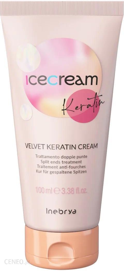 Inebrya Velvet Keratin Cream restrukturyzujący zabieg na rozdwojone końcówki 100ml