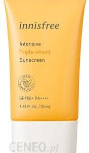 Innisfree Intensive Triple Shield Sunscreen SPF 50+ PA+++ 50ml - wodoodporny krem ​​przeciwsłoneczny