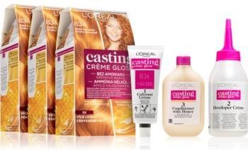 L’Oréal Paris Casting Crème Gloss Farba Do Włosów Wygodne Opakowanie 834 Light Copper Gold Blonde