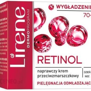 Lirene Dermoprogram Wygładzenie Retinol Naprawczy Krem Przeciwzmarszczkowy 70+ 50 ml