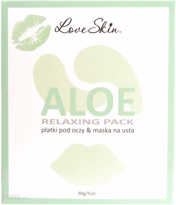 Love Skin ALOE Relaxing Pack płatki pod oczy & maska na usta 80g/5szt.