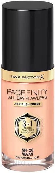 Max Factor Facefinity All Day Flawless 3In1 Wegański Podkład C50 Natural Rose 30 ml