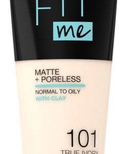 Maybelline New York Fit Me Matte+ Poreless Podkład Matujący 101 True Ivory 30 ml