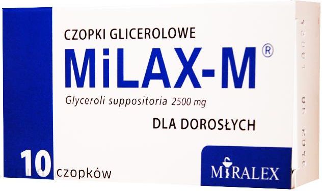 Milax-M czopki glicerolowe dla dorosłych 10 sztuk
