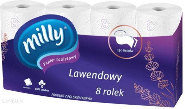 Milly Papier Toaletowy Lawendowy 8Szt.