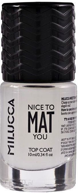 Milucca Nice to Mat You Nail Top Coat lakier nawierzchniowy 10ml
