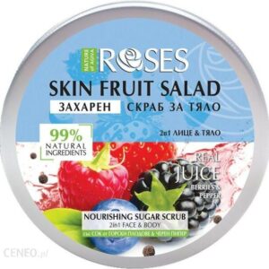 Nature Of Agiva Peeling Do Twarzy I Ciała Jagody Czarny Pieprz Roses Body Fruit Salad Nourishing Sugar Scrub 200 ml
