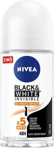 Nivea Antyperspirant W Kulce 5W1 Black & White Invisible Ultimate Impact 5In1 Roll-On 50 Ml