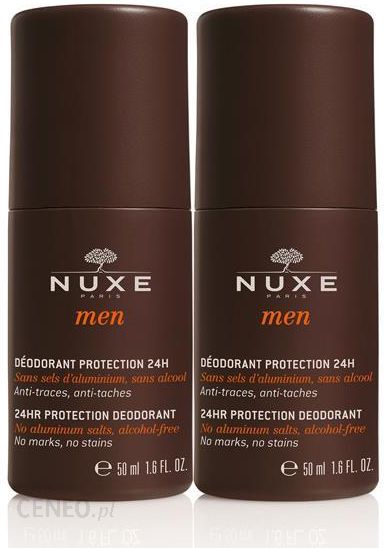 Nuxe Men Dezodorant Zapewniający Całodobową Ochronę Roll-On 2 x 50ml