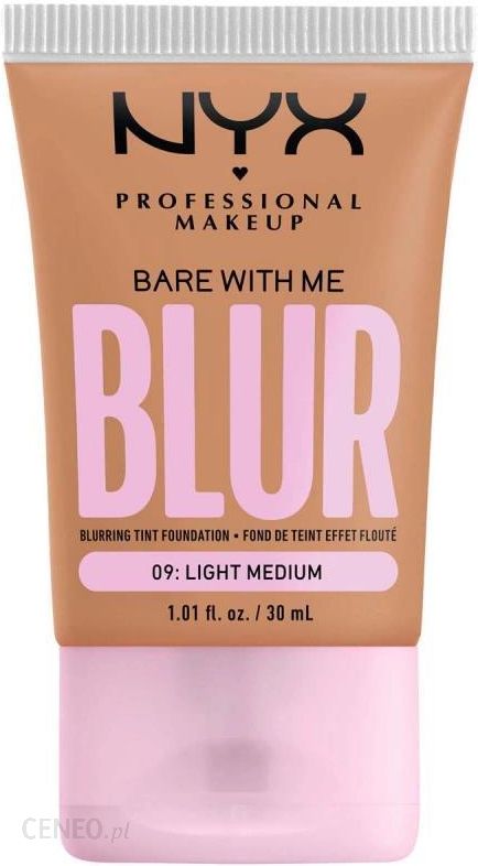 NYX Professional Makeup Bare With Me Blur Tint Foundation Blurujący podkład w tincie 09 Light Medium 30 ml
