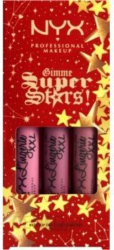NYX Professional Makeup Gimme SuperStars! Lip Lingerie XXL Trio zestaw upominkowy do ust odcień 02 - Cool Berries 3x4 ml