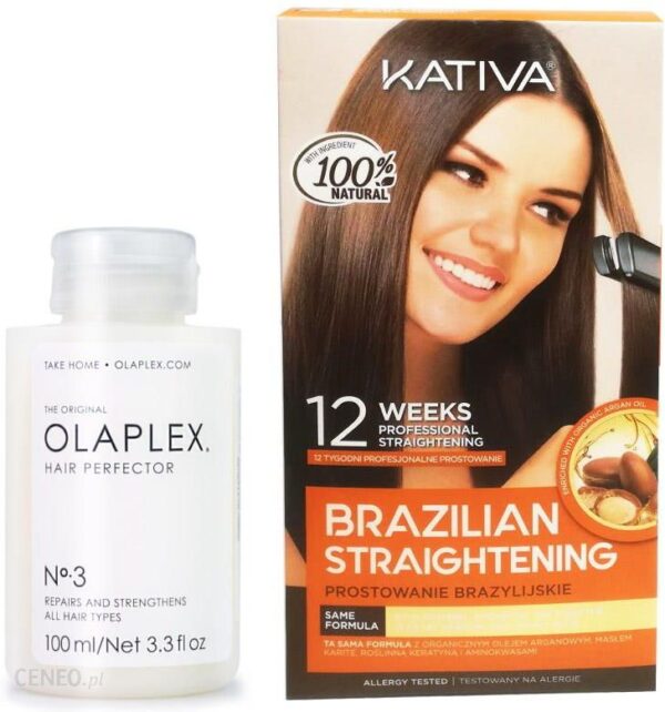 Olaplex Hair Perfector No.3 And Alisado Brasileno Zestaw Do Włosów Kuracja 100ml + Zestaw Do Keratynowego Prostowania