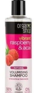 Organic Shop Natural Volumising Shampoo Naturalny Szampon Zwiększający Objętość Włosów Raspberry & Acai 280 ml