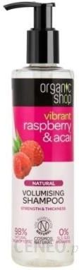 Organic Shop Natural Volumising Shampoo Naturalny Szampon Zwiększający Objętość Włosów Raspberry & Acai 280 ml