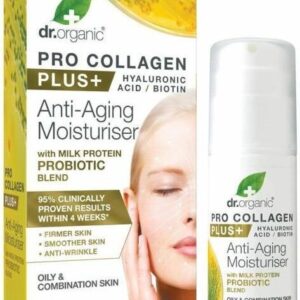 Probiotyczny Krem ​​Przeciwzmarszczkowy Do Twarzy Dr Organic Pro Collagen Plus+ Anti Aging Moisturiser With Probiotic 50 ml