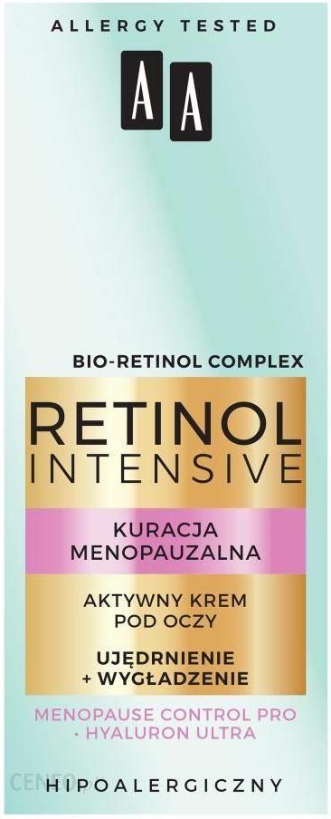 Retinol Intensive Kuracja Menopauzalna Krem Aktywny Pod Oczy Ujędrnienie + Wygładzenie 15Ml