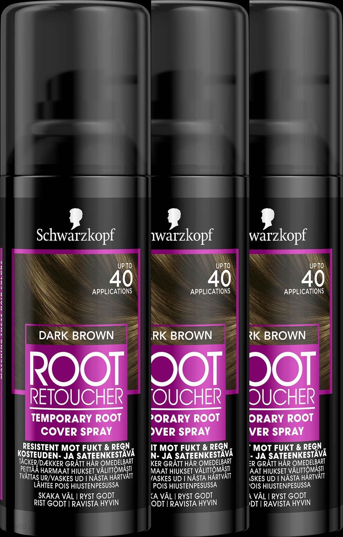 Schwarzkopf Root Retoucher Dark Brown 3-pack - zestaw