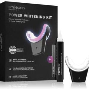 Smilepen Power Whitening Kit Zestaw Wybielający bezprzewodowy akcelerator LED 1 szt. + aplikator wybielający z żelową konsystencją 6 szt.