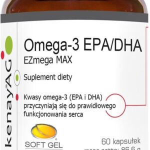 Soft Gel Omega-3 EPA/DHA EZmega MAX 60 kaps
