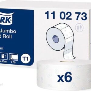 Tork Papier Toaletowy W Jumbo Roli T1 6 Szt 2 Warstwy 360 M 26 Cm Biały Makulatura