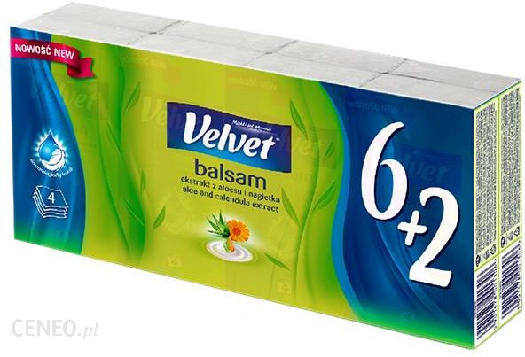 Velvet Chusteczki higieniczne Balsam 6x9szt
