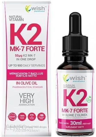 Wish Witamina K2 MK-7 Forte 50 µg w kroplach 30 ml